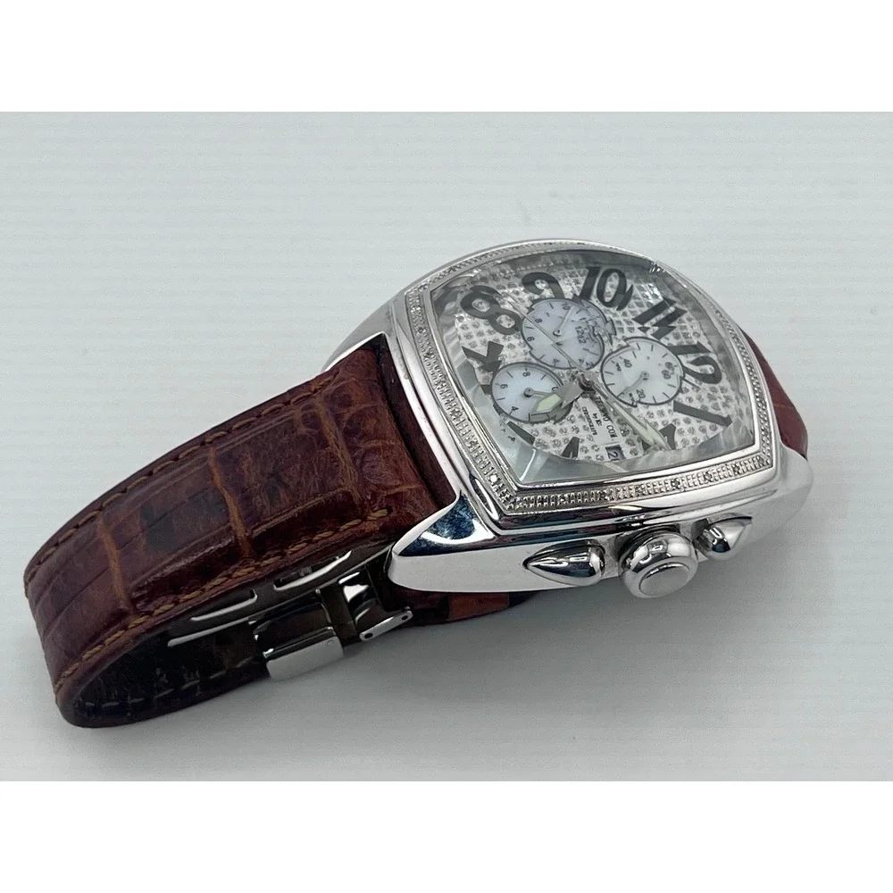 TECHNO COM by Kc Diamond Accent Silver Tone Men's Watch Chronograph‎